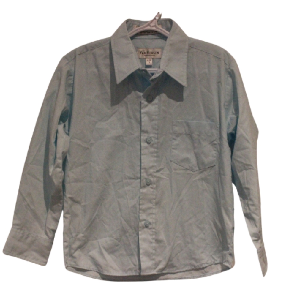 2/$25 🏷 VanHeusen Light Blue Dress Shirt Size 7